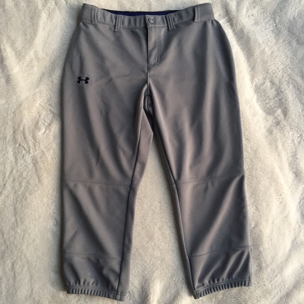 UNDER ARMOUR Mens Small Baseball Pants Navy Blue